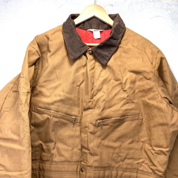 Vintage Key Imperial Canvas Duck Coveralls Mens XL Brown Insulated Quilted USA - Picture 3 of 16